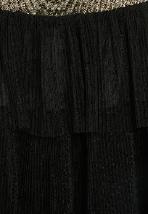 Pop Candy - Tiered skirt - black