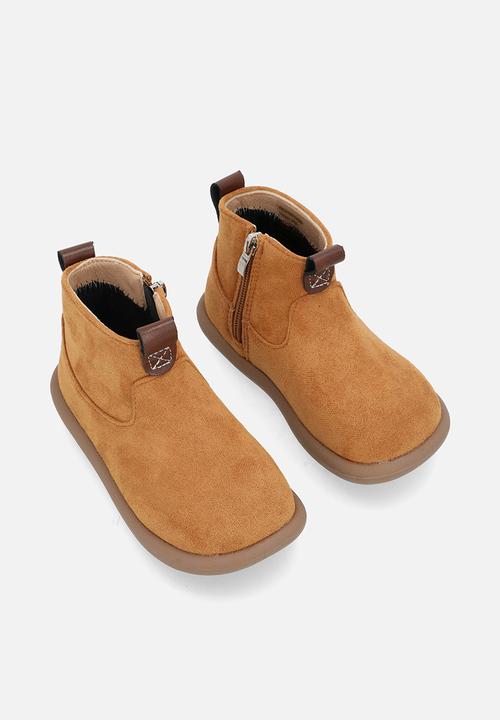 Pop Candy - Faux suede boots - brown
