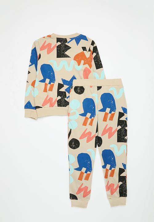 Pop Candy - Printed sweat top bottom set - multi