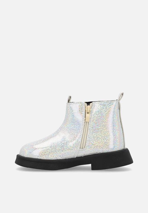 Pop Candy - Mettalic boots - grey