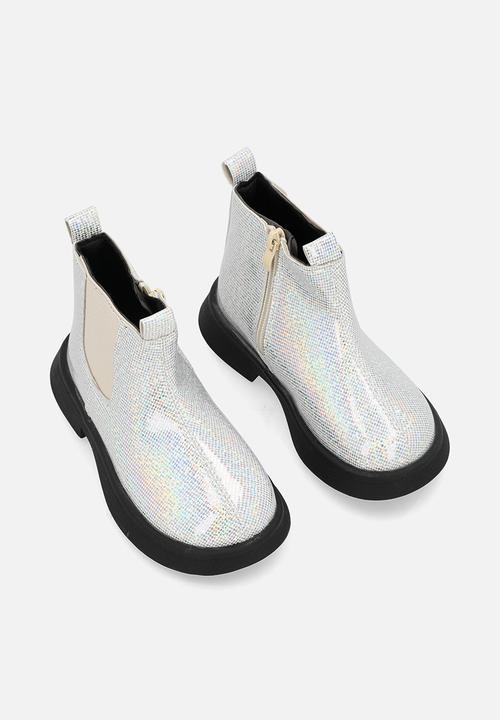 Pop Candy - Mettalic boots - grey