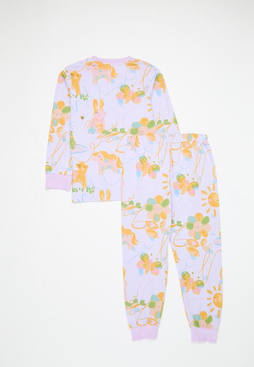 Pop Candy - Pony & butterly printed pj set - lilac