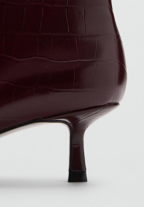 MANGO - Cobi ankle boot - dark red