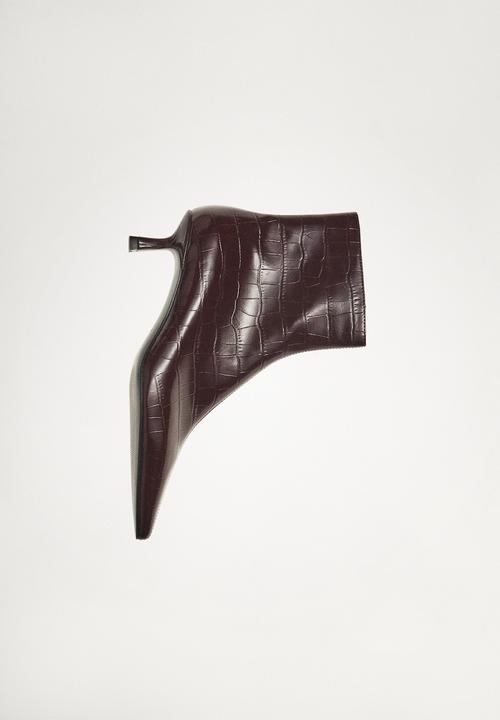 MANGO - Cobi ankle boot - dark red