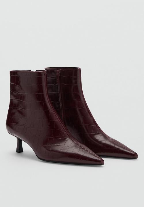 MANGO - Cobi ankle boot - dark red