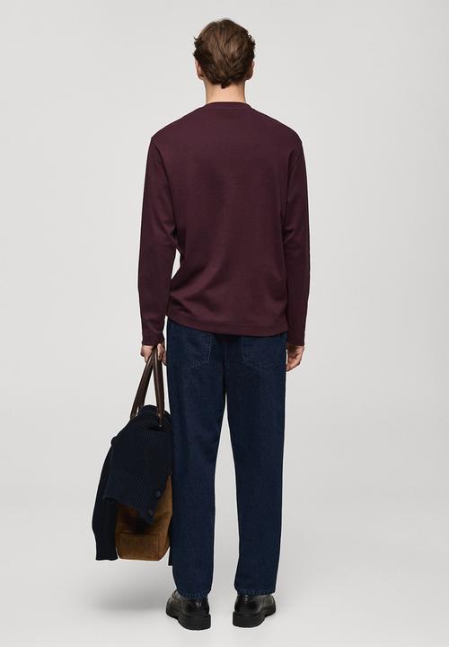 MANGO - T-shirt gareth - bordeaux