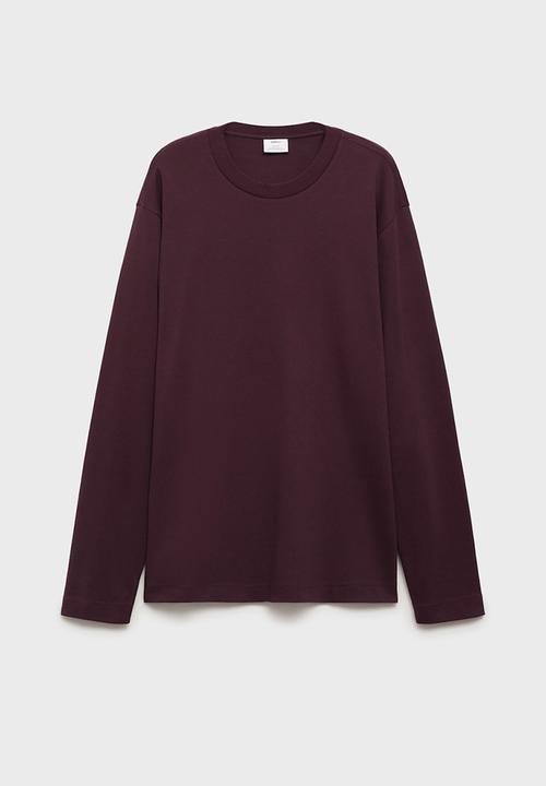 MANGO - T-shirt gareth - bordeaux