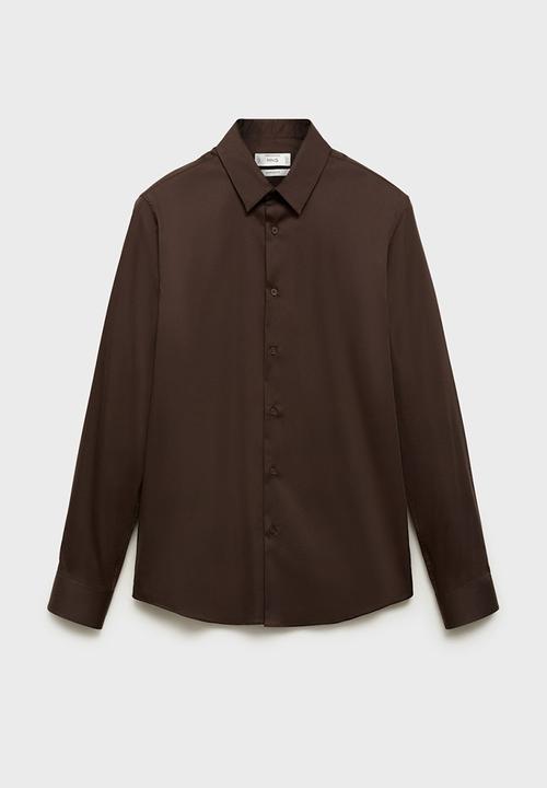 MANGO - Shirt emotion - brown