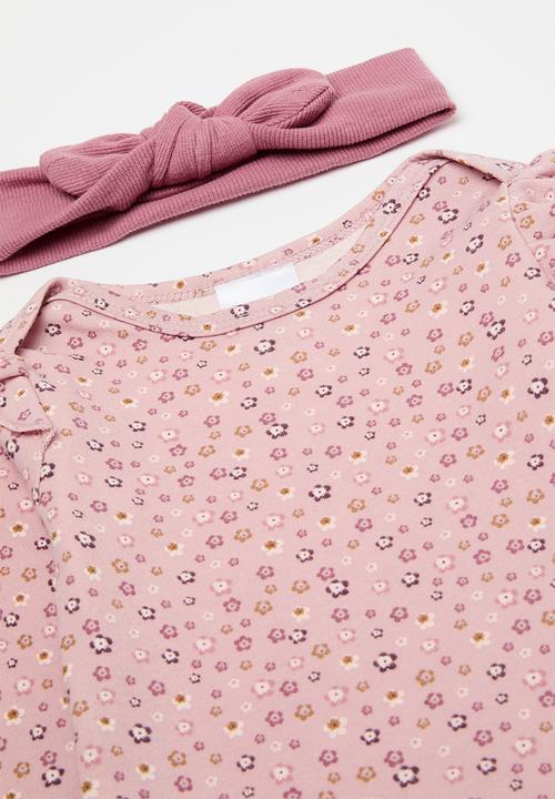 Pop Candy - Bodyvest,heaband and legging set-pink