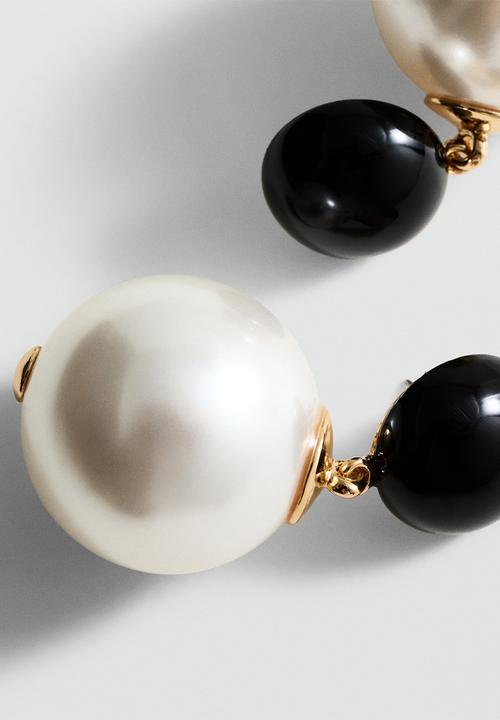 MANGO - Narcisa earrings - white