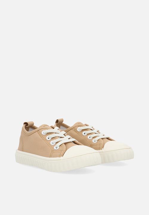 Pop Candy - Lace up sneakers - beige