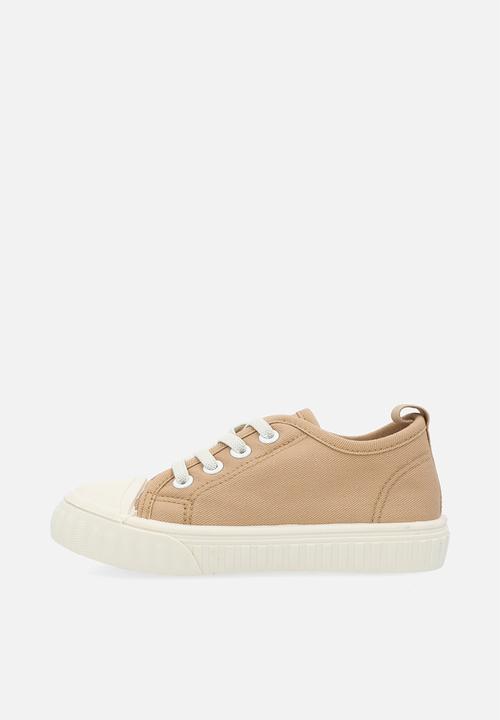 Pop Candy - Lace up sneakers - beige