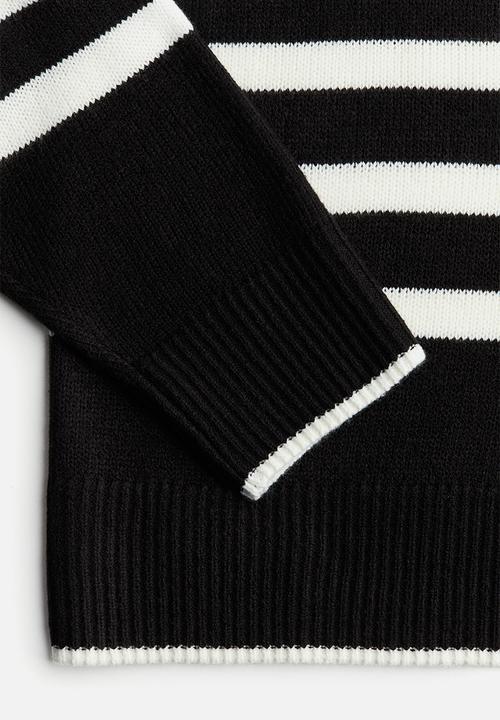 H&M - Jumper - black striped