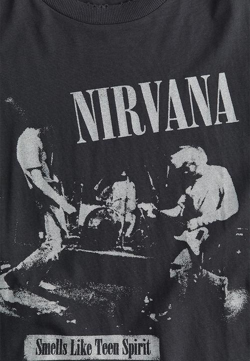 H&M - Oversized printed t-shirt - black nirvana