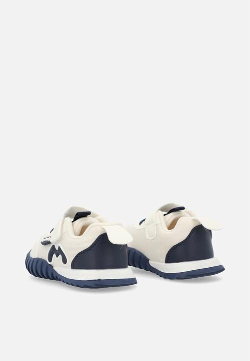 Pop Candy - Velcro & lace sneakers - ecru & navy blue