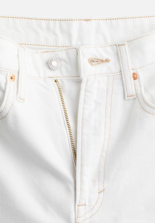 H&M - Feather soft super wide ultra high jeans - white