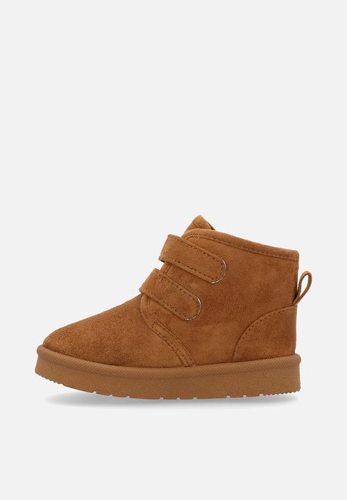 Pop Candy - Shearling lined boots - tan