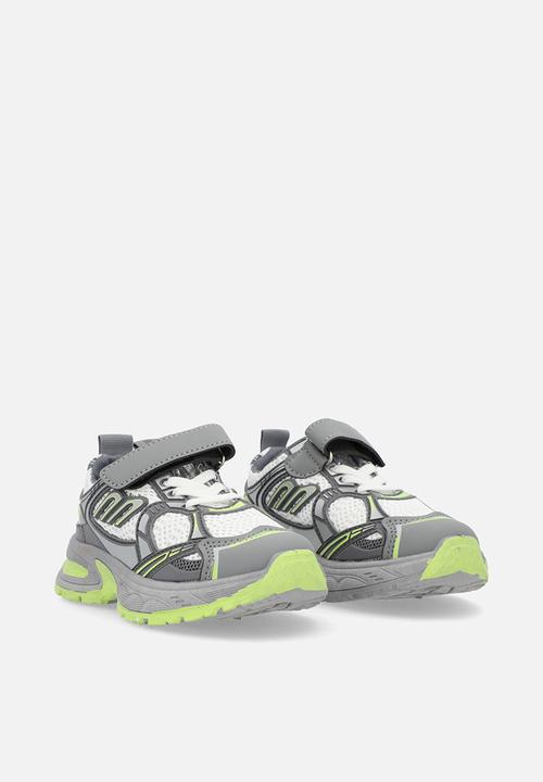 Pop Candy - Lace & velcro sneaker-grey & green
