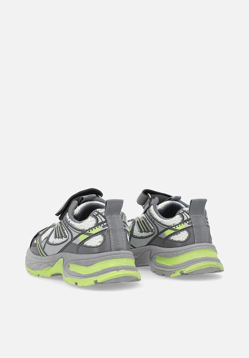 Pop Candy - Lace & velcro sneaker-grey & green