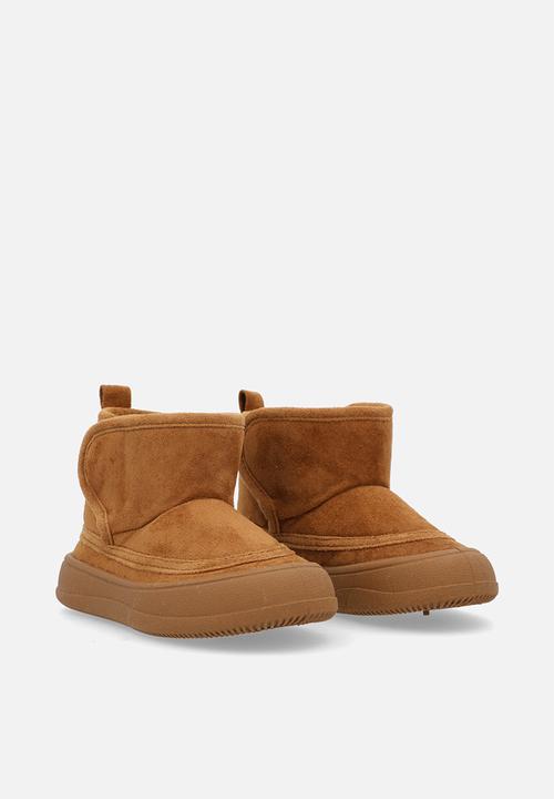 Pop Candy - Shearling lined boots -tan