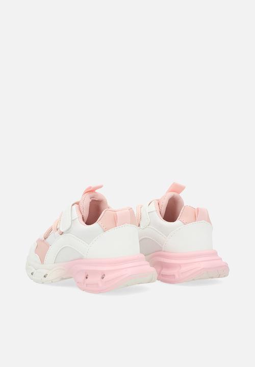 Pop Candy - Lace & velcro sneaker-pink & white