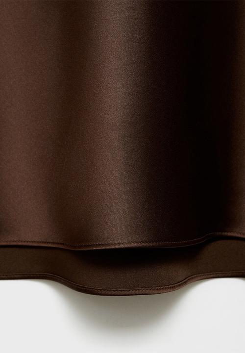 MANGO - Skirt mia2 - dark brown