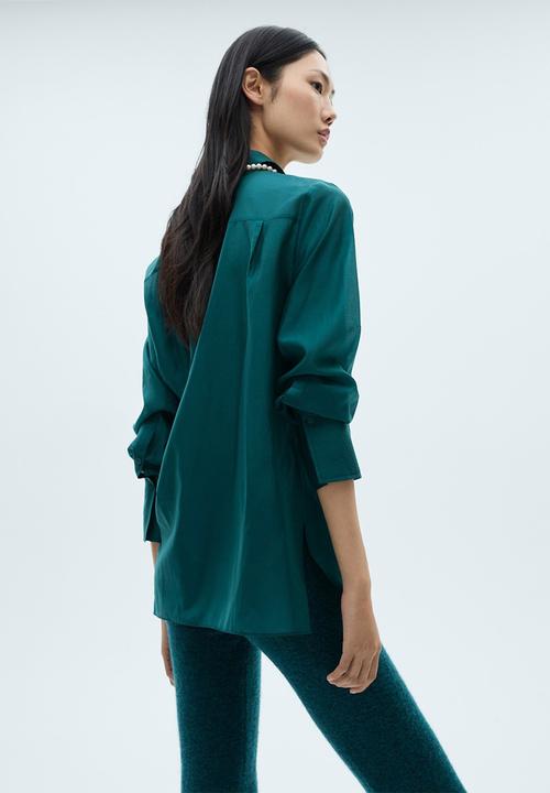 MANGO - Shirt sier - medium brown