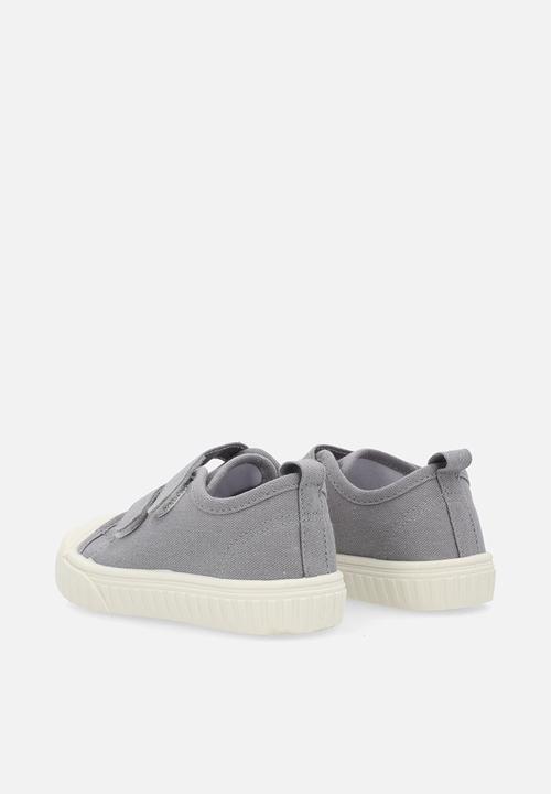 Pop Candy - Twin adjustable fastener strap sneakers - grey