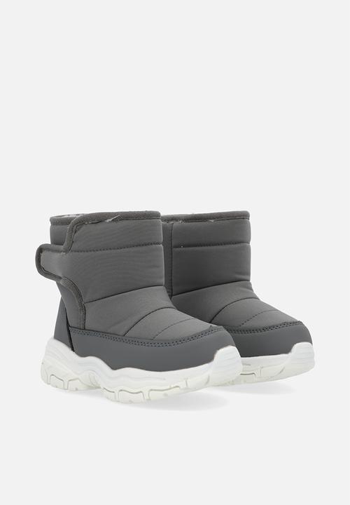 Pop Candy - Shearling lined boots-grey