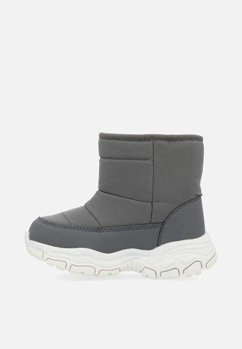 Pop Candy - Shearling lined boots-grey