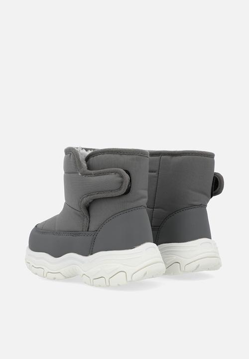 Pop Candy - Shearling lined boots-grey