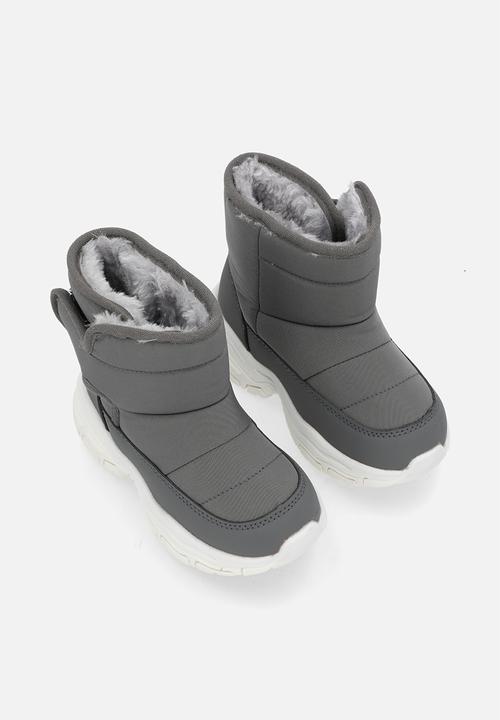 Pop Candy - Shearling lined boots-grey
