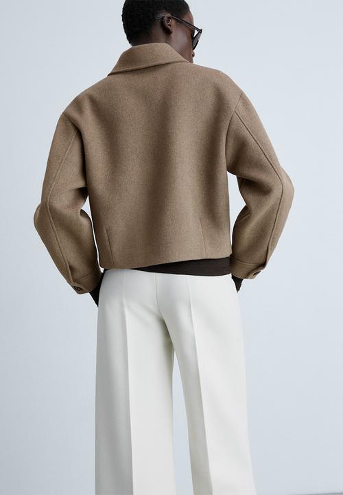 MANGO - Jacket button - light brown