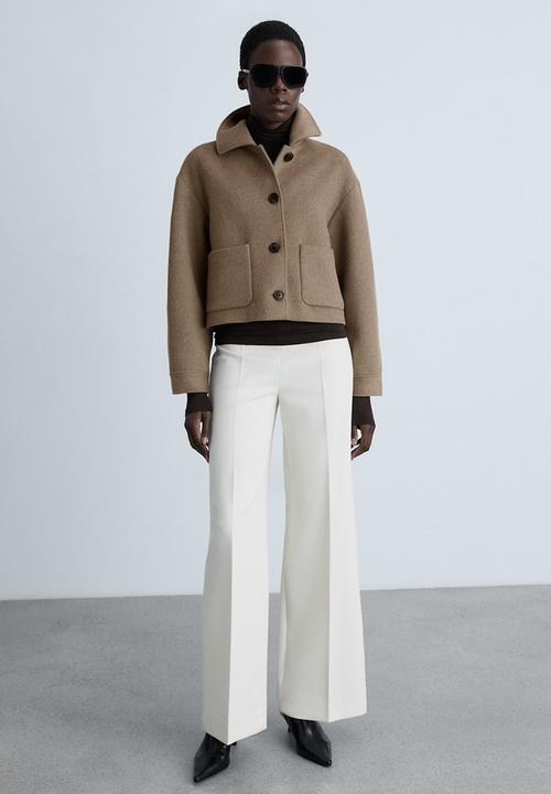 MANGO - Jacket button - light brown