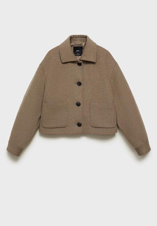 MANGO - Jacket button - light brown