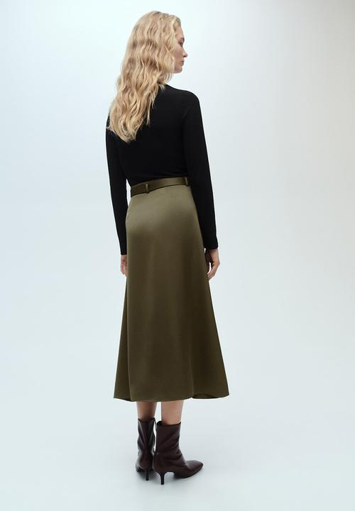 MANGO - Dress grace - beige/ khaki