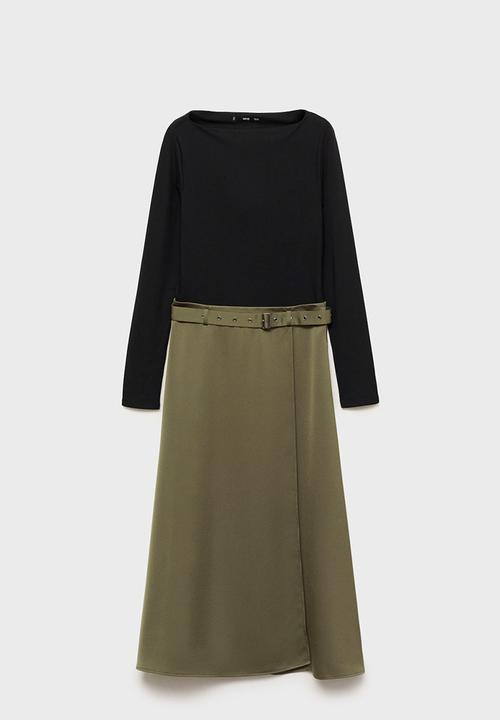 MANGO - Dress grace - beige/ khaki