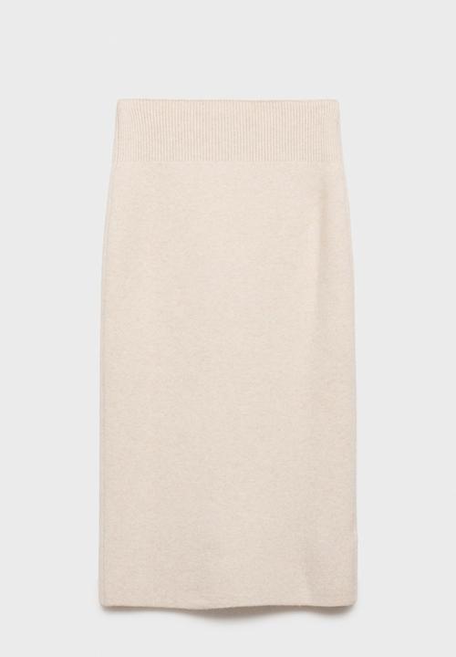 MANGO - Skirt rebecca - light pastel beige