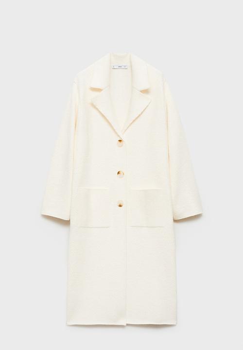 MANGO - Coat ganso - light beige