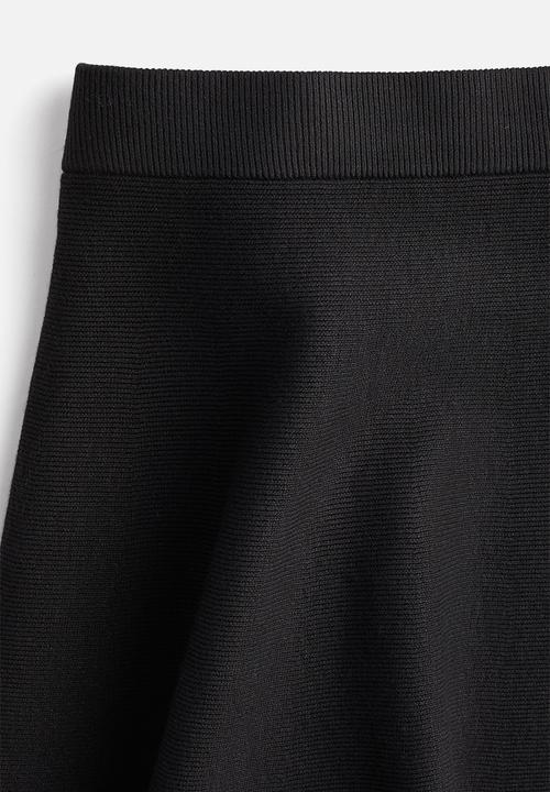 H&M - Flared knitted skirt - black