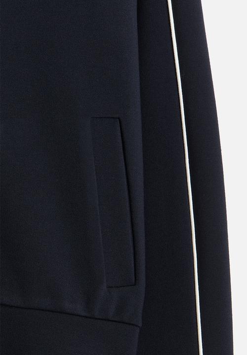H&M - Piping-detail track jacket - navy blue