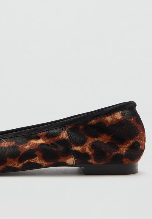 MANGO - Wild suede pump - brown
