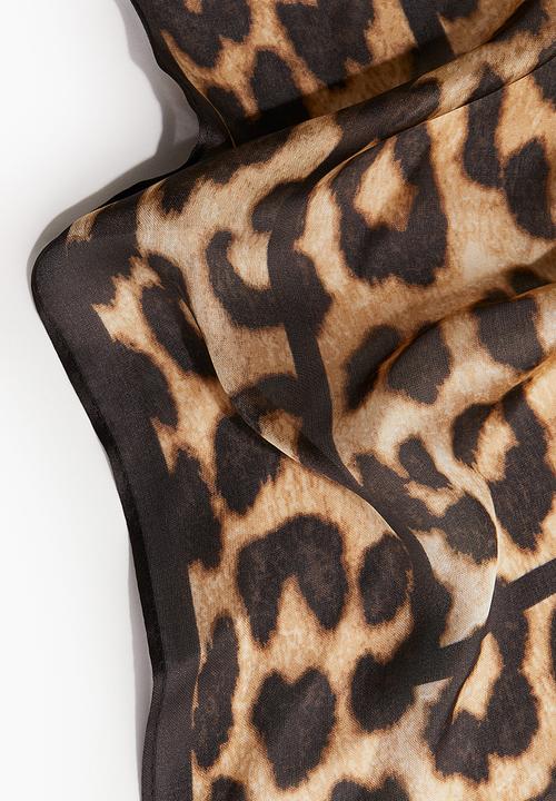 H&M - Patterned scarf - Beige,Multi