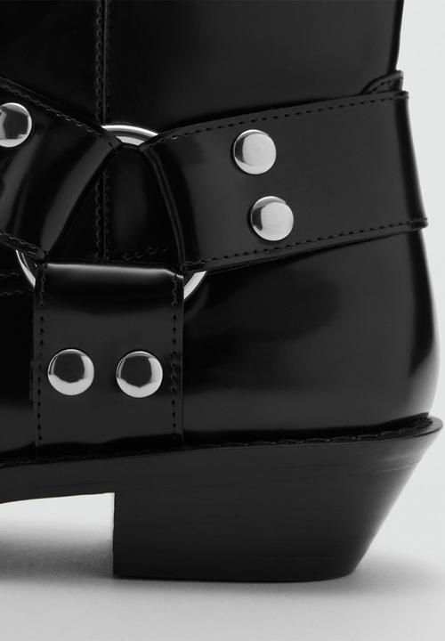 MANGO - Square toe boot - black