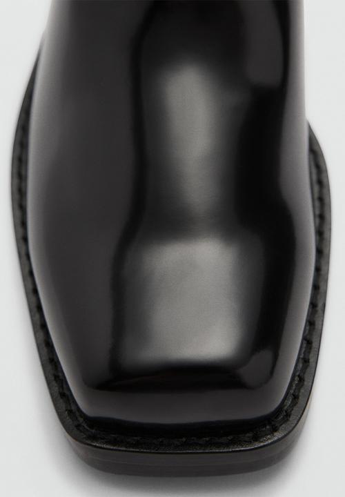 MANGO - Square toe boot - black