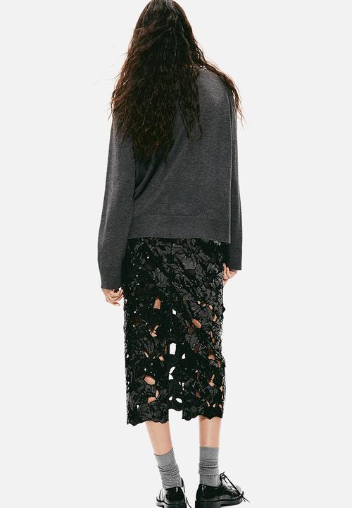 H&M - Fine-knit jumper - dark grey marl