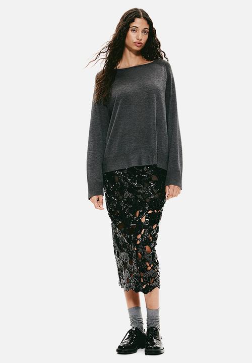 H&M - Fine-knit jumper - dark grey marl