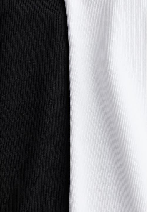 H&M - Mama 2-pack nursing strappy tops - white & black