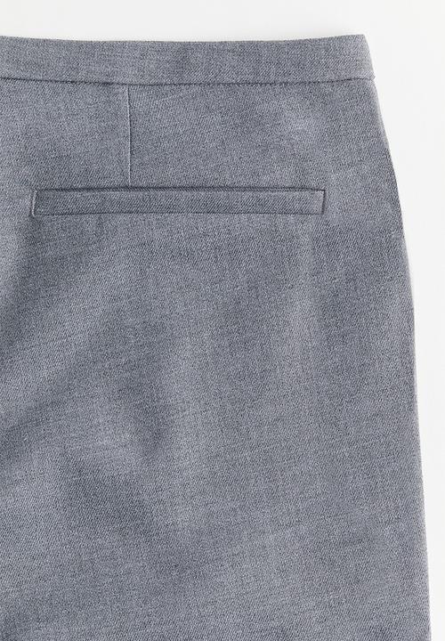 H&M - Flared tailored trousers - grey marl 