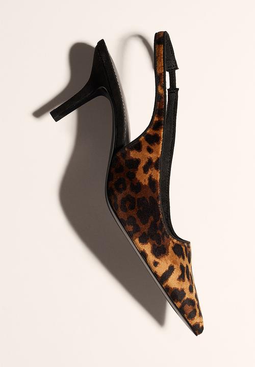 H&M - Slingback court shoes - beige & leopard print